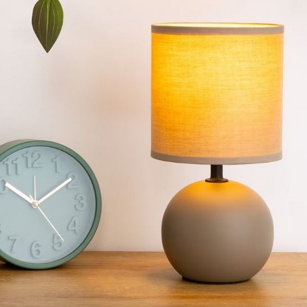 Atmosphera - Stolna lampa TIMÉO 1xE14/60W/230V taupe/krem
