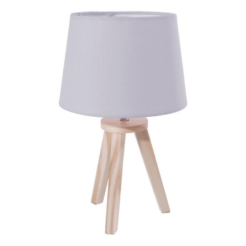 Atmosphera - Stolna lampa TRIPOD 1xE14/40W/230V borovina/siva