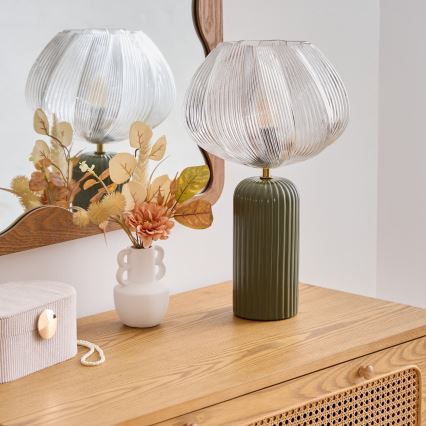 Atmosphera - Zelena stolna lampa PHYLAS 1xE14/40W/230V