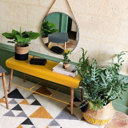 Atmosphera - Zidno ogledalo EDEN promjer 38 cm crne boje