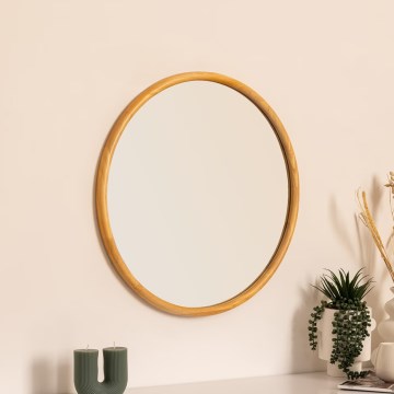 Atmosphera - Zidno ogledalo KIM pr. 55 cm kaučukovac