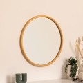 Atmosphera - Zidno ogledalo KIM promjer 55 cm kaučukovac