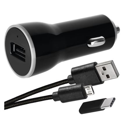 Auto punjač 2,1A + micro USB kabel