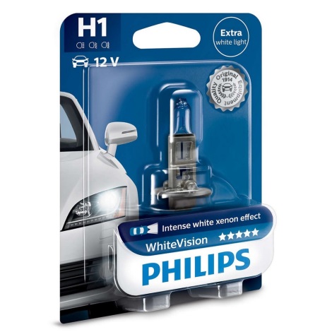 Auto žarulja Philips WHITE VISION 12258WHVB1 H1 P14,5s/55W/12V 3700K