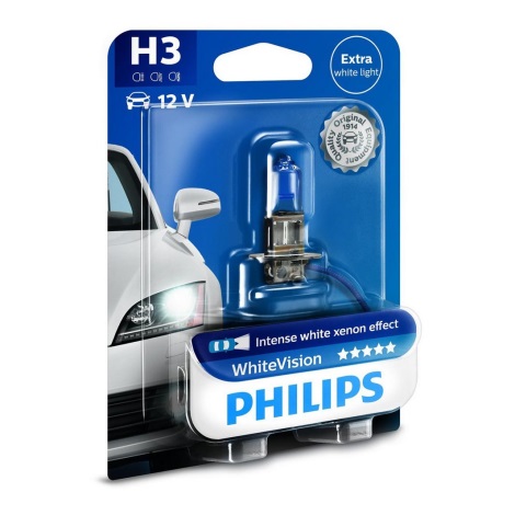 Auto žarulja Philips WHITE VISION 12336WHVB1 H3 PK22s/55W/12V 3700K