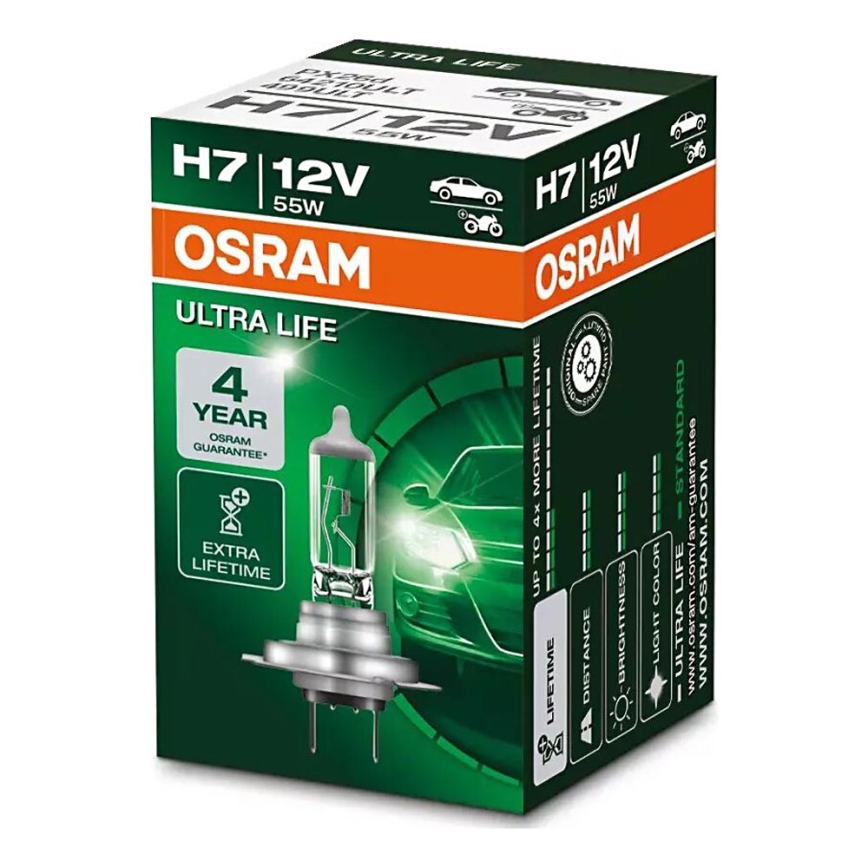 Auto žarulja ULTRA LIFE H7 PX26d/55W/12V - Osram