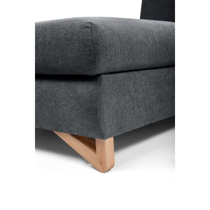 Razvlačna kutna tapecirana sjedeća garnitura s prostorom za pohranu u obliku slova L AVESTA, lijeva, antracit