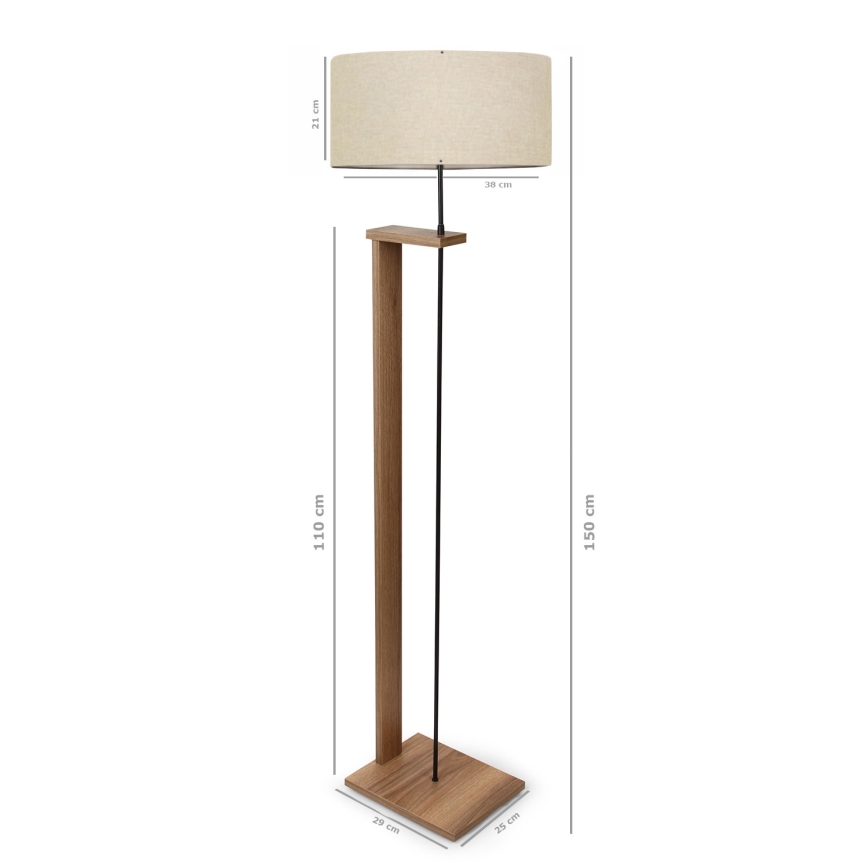 AYD Staja lampa 1xE27/40W/230V Smeđa/Bež