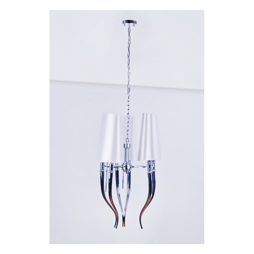 Azzardo AZ0028 - Luster na lancu DIABLO 6xE14/11W/230V bijela