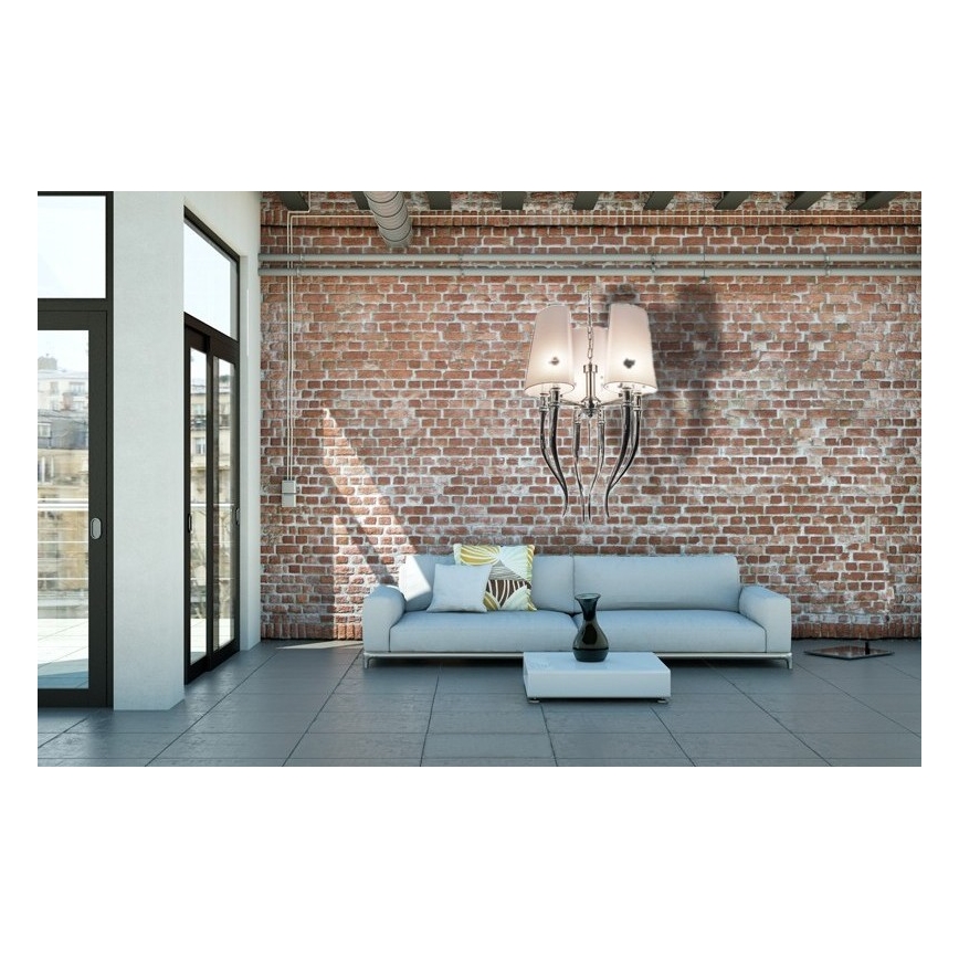 Azzardo AZ0028 - Luster na lancu DIABLO 6xE14/11W/230V bijela