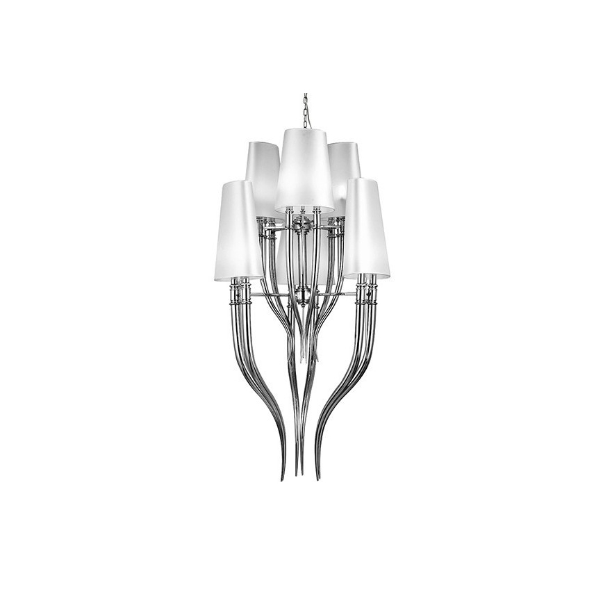 Azzardo AZ0173 - Luster na lancu DIABLO 12xE14/11W/230V bijela