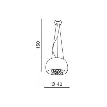 Azzardo AZ0699 - Luster na sajli BURN 5xG9/40W/230V