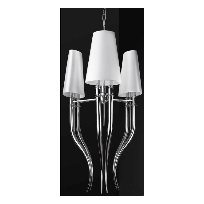 Azzardo AZ1232 - Luster na lancu DIABLO 6xE14/11W/230V bijela