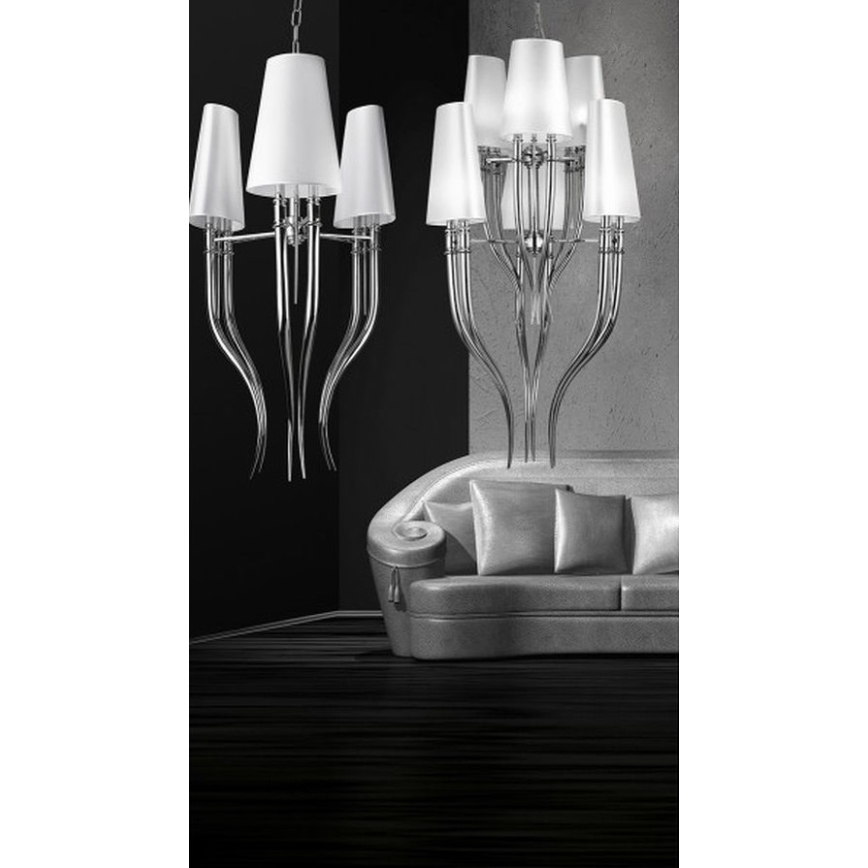 Azzardo AZ1344 - Luster na lancu DIABLO 6xE14/11W/230V crna