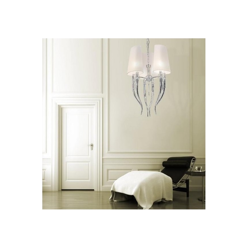 Azzardo AZ1345 - Luster na lancu DIABLO 6xE14/11W/230V crna