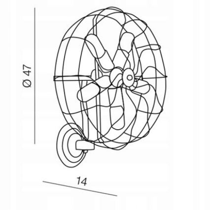 Azzardo AZ1349 - Zidna svjetiljka FAN 5xE27/60W/230V