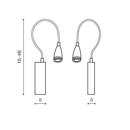 Azzardo AZ1548 - LED kupaonska zidna točkasta svjetiljka VERONICA 1xLED/3W/230V IP44