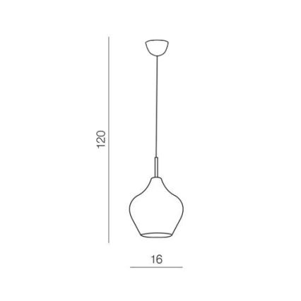 Azzardo AZ2148 - Luster na sajli AMBER MILANO 1xG9/40W/230V