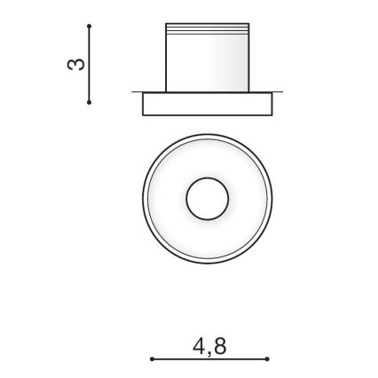 Azzardo AZ2234 - OKA LED ugradna stropna svjetiljka, 3W, 230V, CRI 90