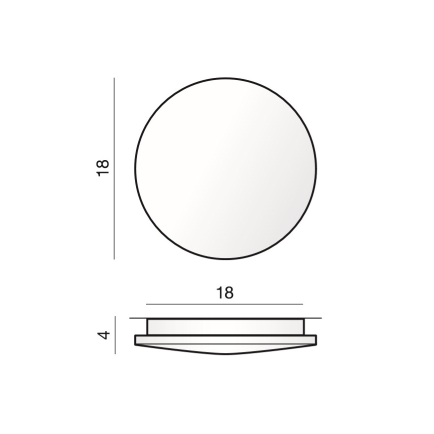Azzardo AZ2715 - LED Stropna svjetiljka ANCONA 1xLED/12W/230V