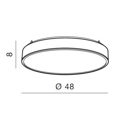 Azzardo AZ2716 - LED stropna svjetiljka za prigušivanje COLLODI 1xLED/50W/230V + DU