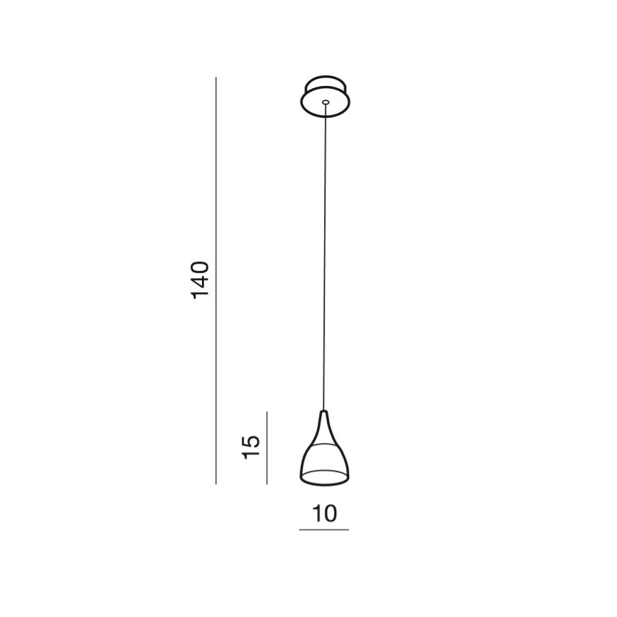 Azzardo AZ2847 - LED luster na sajli DALMATIA 1xLED/5W/230V
