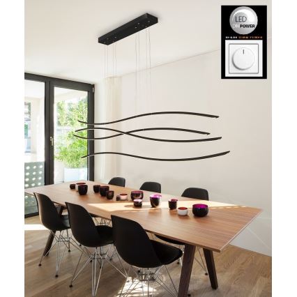 Azzardo AZ2912 - LED prigušivač luster na užetu WAVES 4xLED/70W/230V