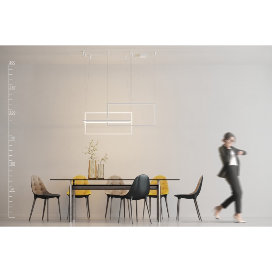 Azzardo AZ2915 - prigušivačka LED ovjesna svjetiljka na sajli METRIC LED/135W/230V