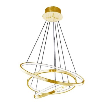 Azzardo AZ2918 - LED luster s prigušivanjem na užetu WHEEL 3xLED/80W/230V