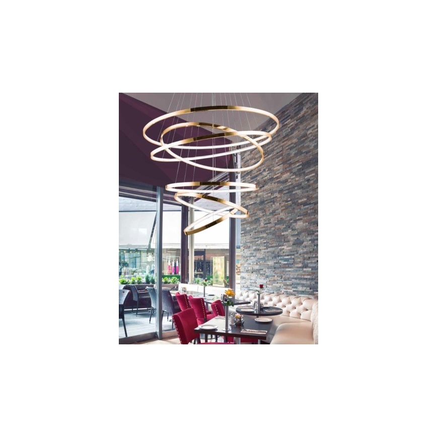 Azzardo AZ2921 - LED luster na sajli za prigušivanje WHEEL 6xLED/140W/230V