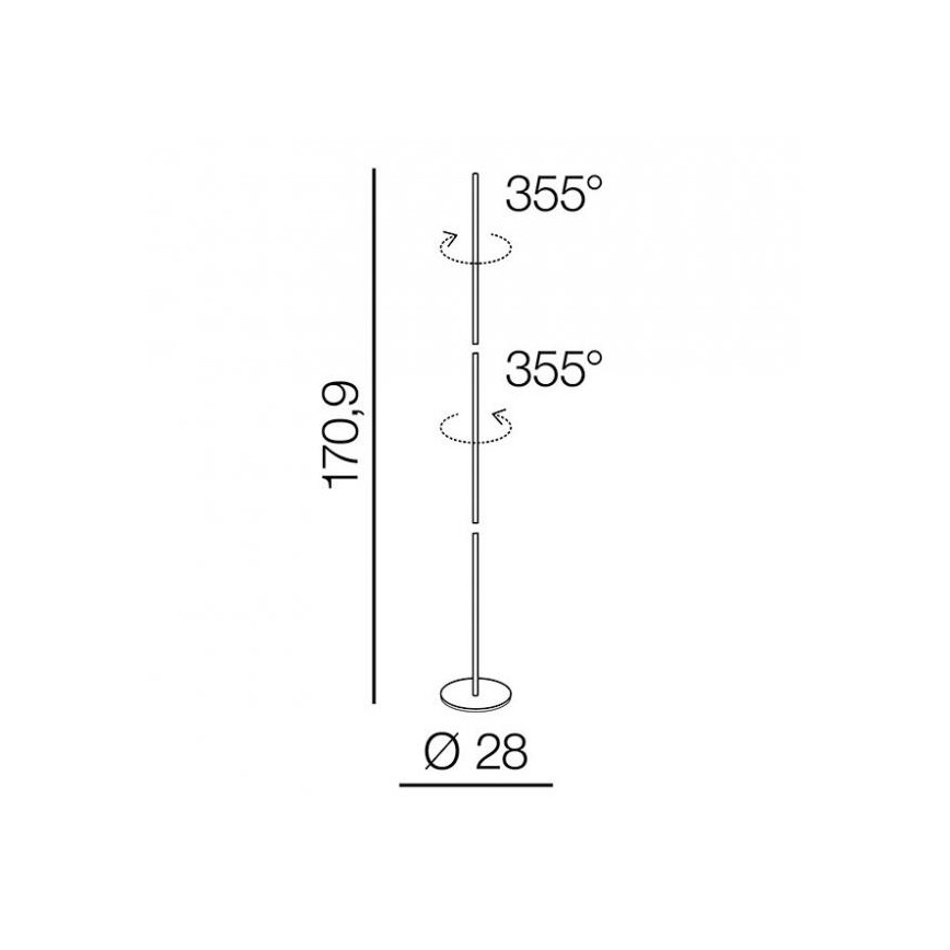 Azzardo AZ3205 - LED Podna lampa TETA LED/33W/230V