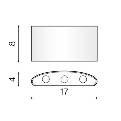 Azzardo AZ3484 - LED Vanjska zidna svjetiljka GINNA LED/6W/230V IP54