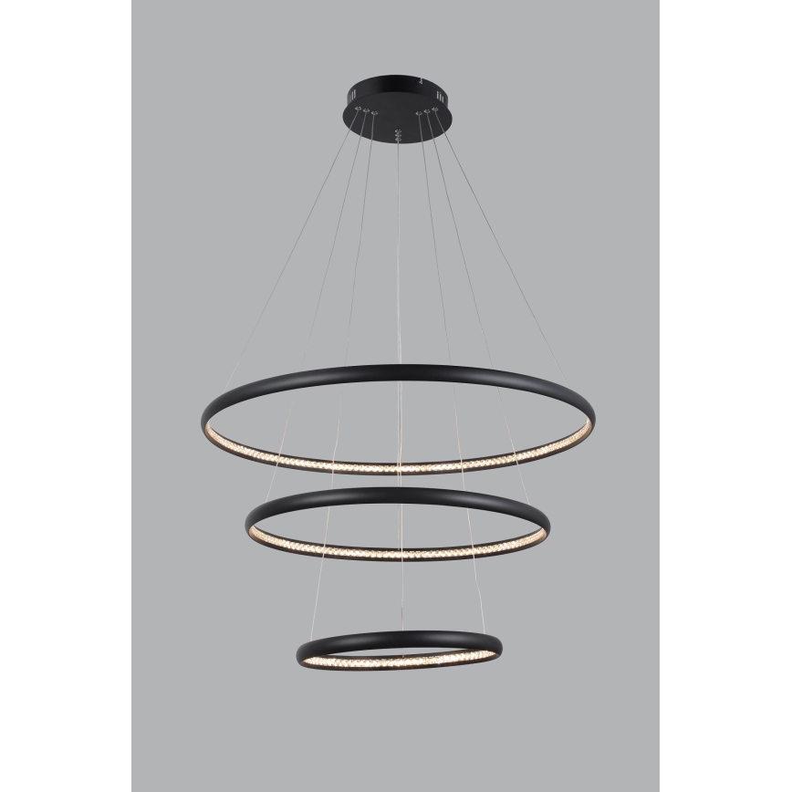 Azzardo AZ4428 - LED luster na sajli BRIGHTON LED/55W/230V crna