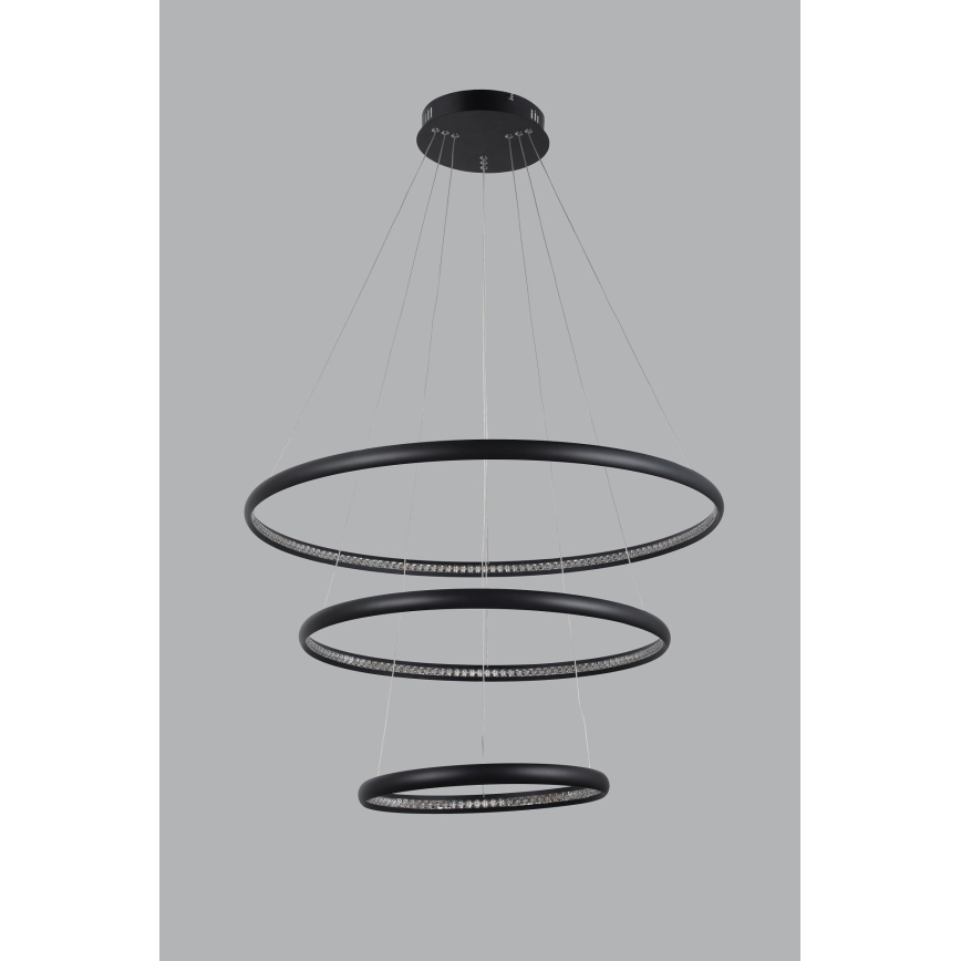 Azzardo AZ4428 - LED luster na sajli BRIGHTON LED/55W/230V crna