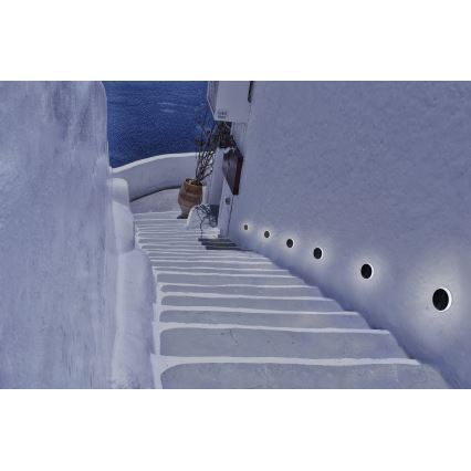 Azzardo AZ4463 - LED Vanjska ugrađena svjetiljka ALF LED/3W/230V IP67 crna