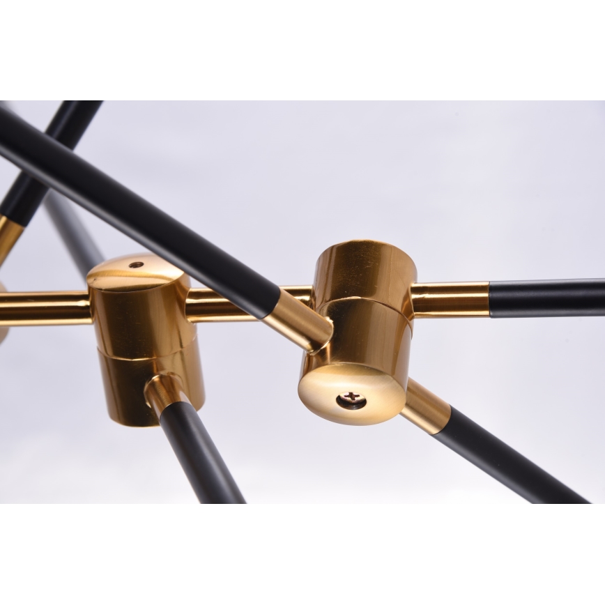 Azzardo AZ4700 - Viseći luster SOLEN 6xG9/30W/230V crna/zlatna