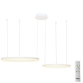 Azzardo AZ4977 - LED prigušivač luster na užetu HALO LED/90W/230V bijela + daljinski upravljač