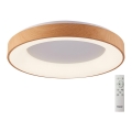 Azzardo AZ4993 - LED stropna svjetiljka s prigušivanjem SANTANA LED/50W/230V smeđa + daljinski upravljač
