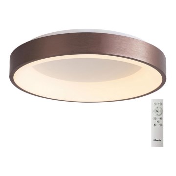 Azzardo AZ4994 - LED stropna svjetiljka s prigušivanjem SANTANA LED/80W/230V smeđa + daljinski upravljač
