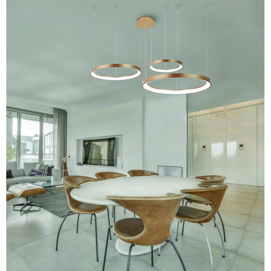 Azzardo AZ5023 - LED Prigušivi luster na sajli AGNES LED/60W/230V pr. 78 cm zlatna