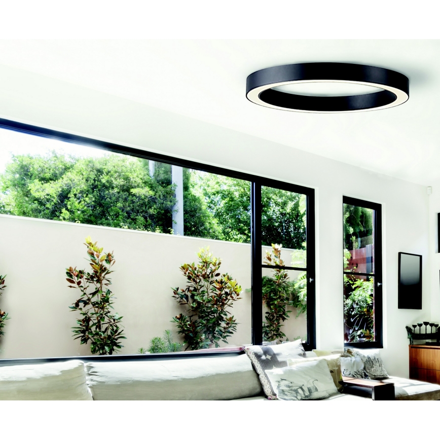 Azzardo AZ5038 - LED Prigušiva stropna svjetiljka MARCO LED/80W/230V crna + daljinski upravljač
