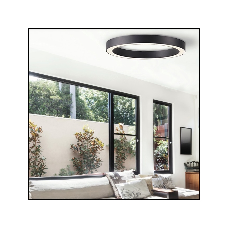 Azzardo AZ5041 - LED Prigušiva stropna svjetiljka MARCO LED/100W/230V crna + daljinski upravljač