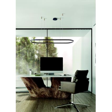 Azzardo AZ5055 - LED prigušivač za luster na užetu ELENA LED/50W/230V 120 cm crna