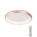 Azzardo AZ5070 - LED stropna svjetiljka s prigušivanjem ANTONIO LED/32W/230V zlatna + daljinski upravljač