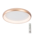Azzardo AZ5076 - LED stropna svjetiljka s prigušivanjem ANTONIO LED/80W/230V zlatna + daljinski upravljač