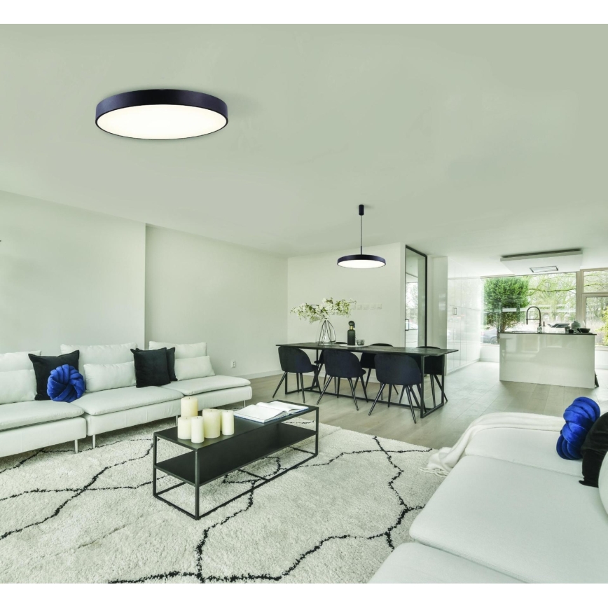 Azzardo AZ5088 - LED Prigušivi luster na sajli MARCELLO LED/30W/230V crna + daljinski upravljač