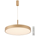 Azzardo AZ5089 - LED prigušivač lustera na užetu MARCELLO LED/30W/230V zlatna + daljinski upravljač