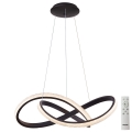 Azzardo AZ5096 - LED prigušivač luster na užetu INFINITY LED/80W/230V crna + daljinski upravljač