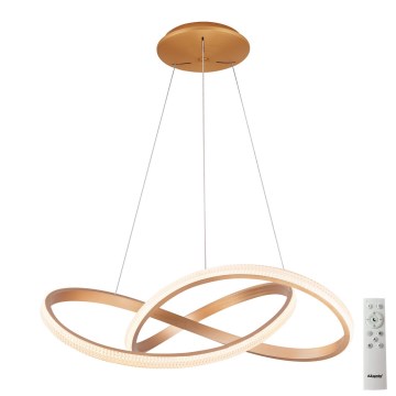Azzardo AZ5097 - LED prigušivač luster na užetu INFINITY LED/80W/230V zlatna + daljinski upravljač