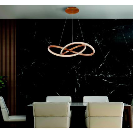 Azzardo AZ5097 - LED Prigušivi luster na sajli INFINITY LED/80W/230V zlatna + daljinski upravljač